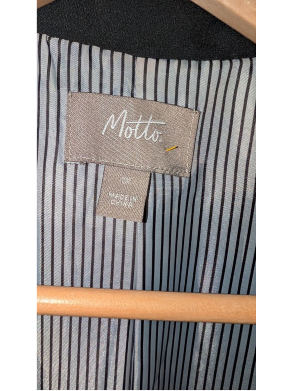 Motto Black 1X Blazer with Striped Lining, women's - Picture 4 of 6